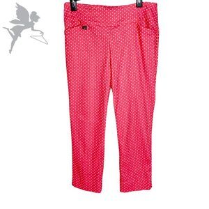 LISETTE Barbiecore Mini Dot Stretch Capri Pants